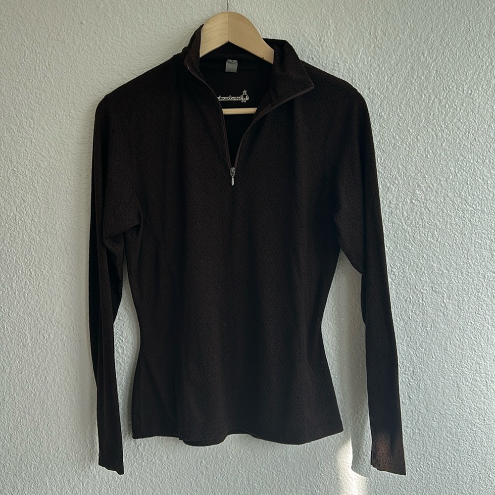 Smartwool Quarter Zip Brown Wool Sweater - Picture 6 of 11